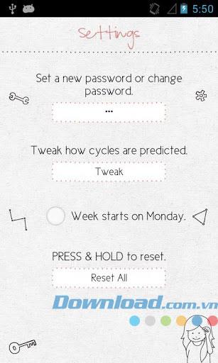LoveCycles para Android 2.7.2 - Seguimiento del ciclo menstrual