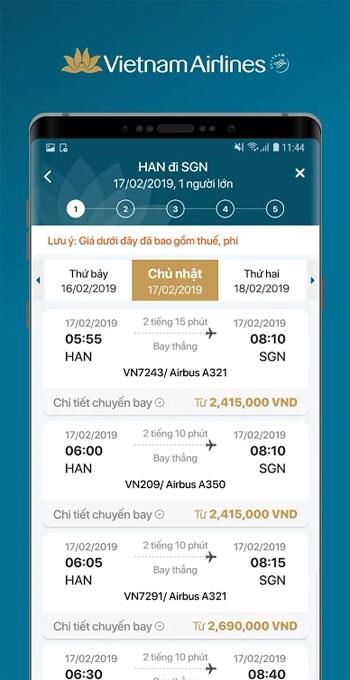Vietnam Airlines pour Android 6.0.12 - Application Golden Lotus sur Android