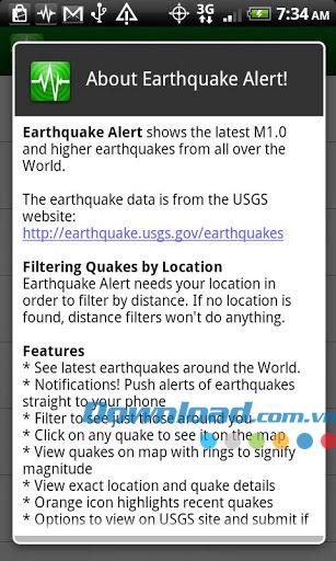 ¡Alerta de terremoto!  para Android 1.7.2 - Aplicación de advertencia de terremoto para Android