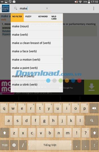 Inglés avanzado y tesauro para Android 4.3.120 - Diccionario de inglés para Android