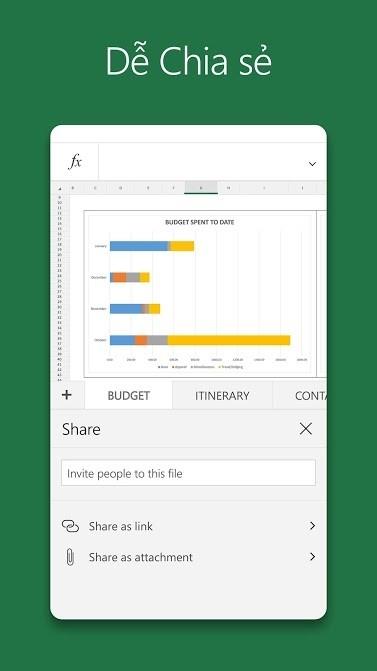 Microsoft Excel pour Android 16.0.13001.20166 - Gère les feuilles de calcul Excel sur Android