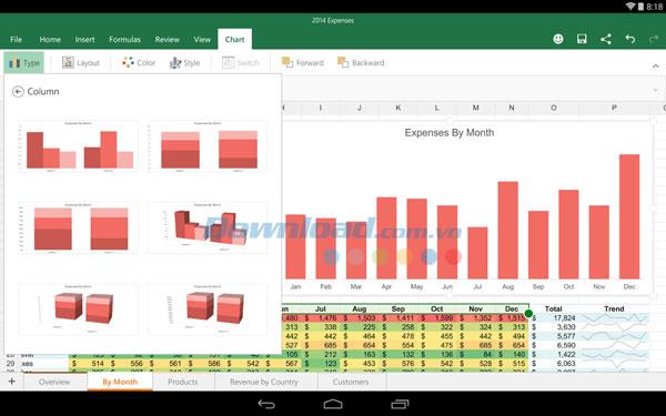 Microsoft Excel pour Android 16.0.13001.20166 - Gère les feuilles de calcul Excel sur Android