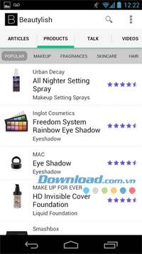 Beautylish para Android 2.1.2 - Guía de belleza gratuita en Android