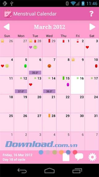 Calendario menstrual para Android: seguimiento del ciclo menstrual