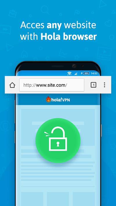 Hola Free VPN Proxy für Android - Greifen Sie auf blockierte Websites zu und beschleunigen Sie das Surfen auf Android