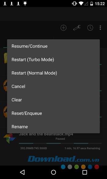 Turbo Download Manager para Android 4.19: aumenta la velocidad de descarga de archivos en Android