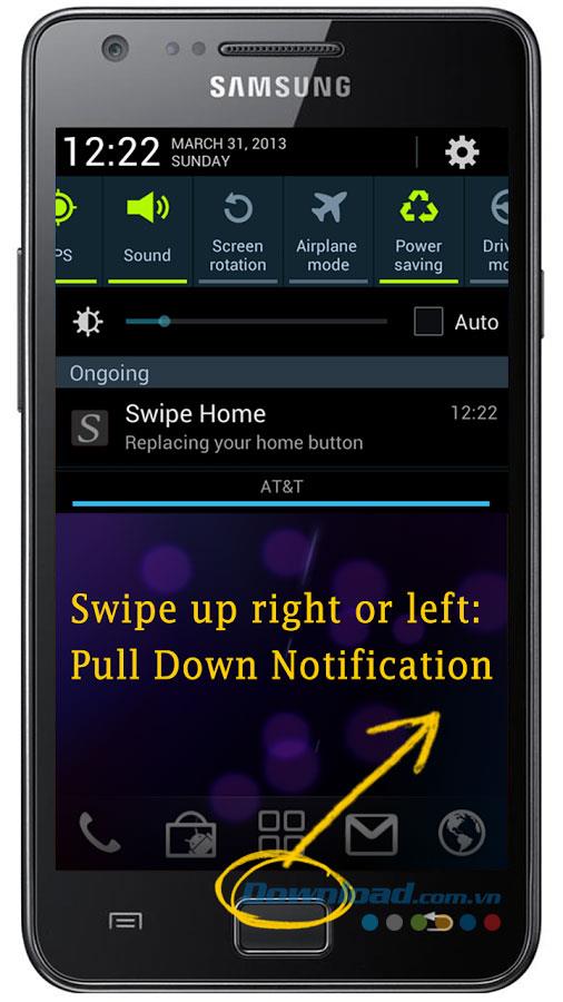 Swipe Home Button pour Android 1.3.1 - L'application de remplacement du bouton d'accueil sur Android