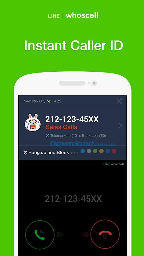 LINE whoscall for Android3.10.0.2-Androidで電話番号を検出する