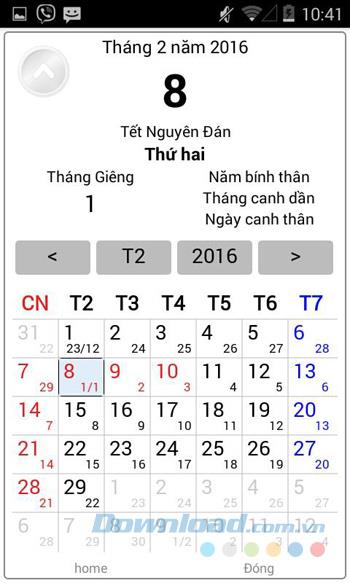 Calendrier vietnamien pour Android 1.14 - Afficher les calendriers lunaires et positifs sur les téléphones Android