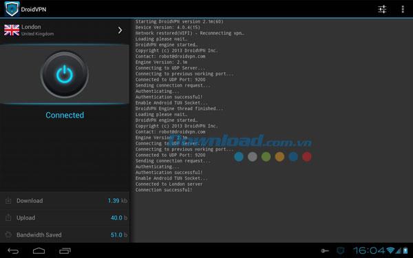 DroidVPN für Android 2.1 - Zugriff auf eine sichere Website für Android