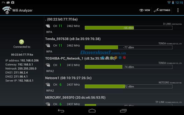 Analyseur Wifi pour Android 3.11.2 - Mesurer la vitesse du réseau WiFi sur Android