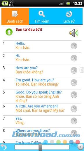 EV Lessons para Android 1.0 - Inglés - Conversación en vietnamita