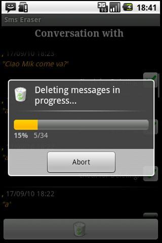 Android用SMS消しゴム-電話メッセージを削除する