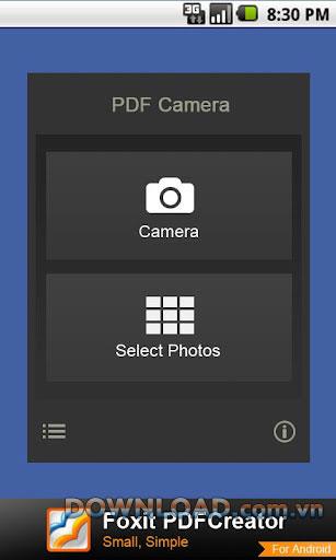 Foxitware PDFCamera para Android - Convertir imágenes a PDF