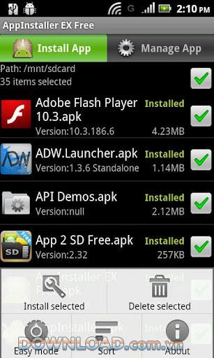 AppInstaller EX Free para Android: herramienta de asistente de instalación