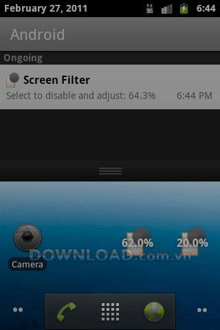 Filtre d'écran pour Android - Réduit la luminosité de l'écran