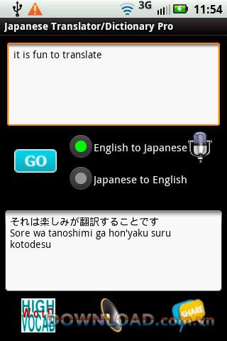 Traducteur / Dictionnaire japonais pour Android - Traduire la voix en japonais