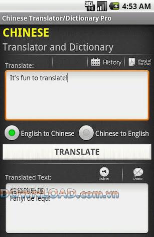 Traductor / diccionario chino para Android - Traducir voz al chino
