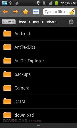 Explorador de archivos AntTek para Android