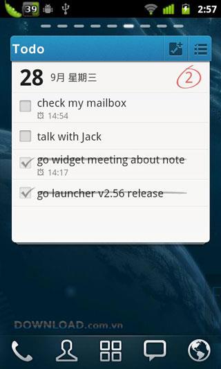 GO Note Widget für Android