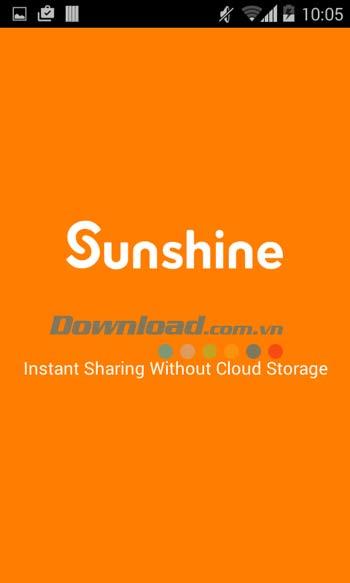 Sunshine para Android 1.4.0047 - Uso compartido de archivos grandes en Android