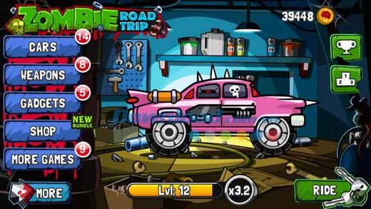 Zombie Road Trip para iOS 3.15: juego de carreras de disparos de zombis en iPhone / iPad