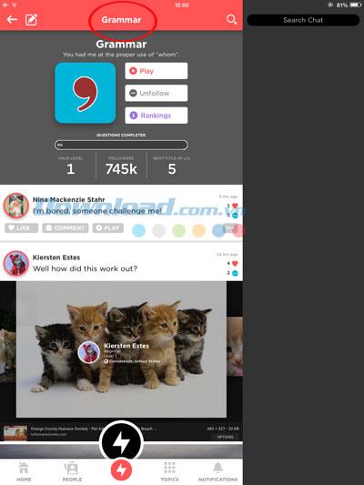QuizUp pour iOS 2.0.1 - Jeu d'esprit de match en ligne sur iPhone / iPad