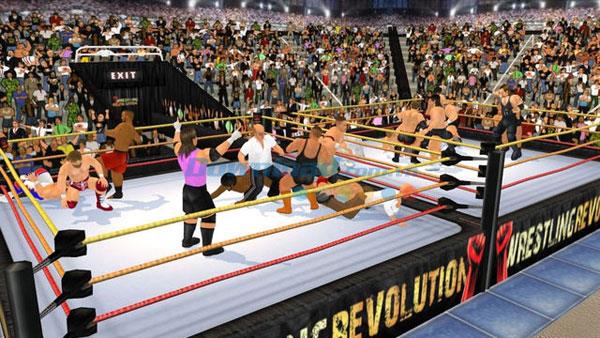 Wrestling Revolution 3D pour iOS 1.6.0 - Jeu de lutte américaine sur iPhone / iPad