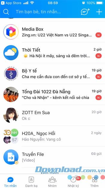 Zalo pour iOS 21.01.01 - Téléchargez Zalo sur votre iPhone: chattez, passez des appels et passez des appels vidéo gratuits