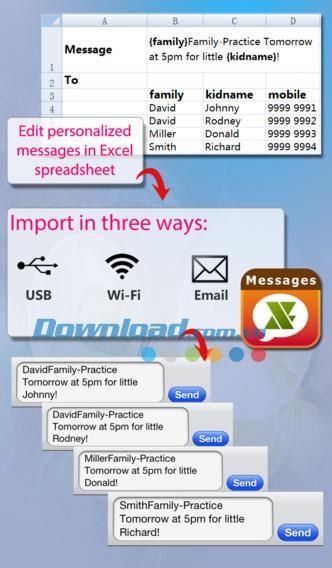ExcelSMS Lite para iOS 3.0.3: envíe mensajes grupales en iPhone / iPad