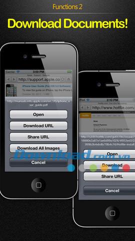 iDownloadAll Free pour iOS 2.8 - Gestionnaire de téléchargement pour iPhone / iPad