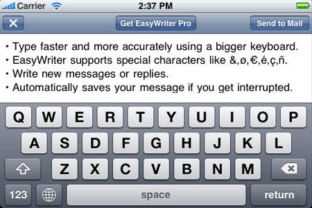 EasyWriter para iPhone