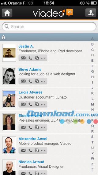 Viadeo pour iOS 2.6.1 - Réseau social pour les entreprises sur iPhone / iPad
