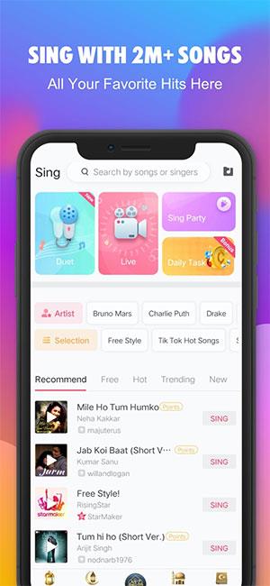 StarMaker pour iOS 8.0.7 - Chantez au karaoké et enregistrez gratuitement sur iPhone / iPad