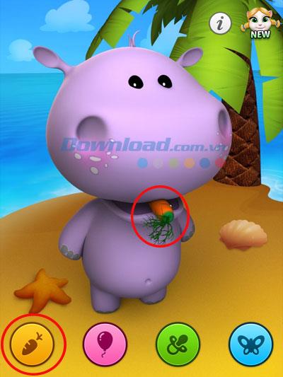 Talking Baby Hippo für iOS 2.1 - Hippo-Anwendung, die die menschliche Stimme auf dem iPhone / iPad nachahmt