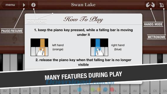 Grand Piano pour iOS 1.4 - Apprenez à jouer du piano de base sur iPhone / iPad