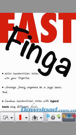 FastFinga 3 Free pour iOS 3.8.7 - Créez des notes manuscrites et des croquis pour iPhone / iPad