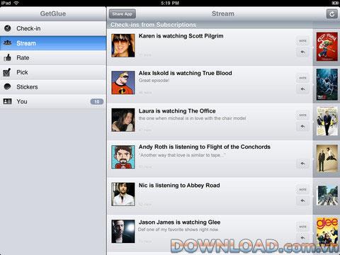 GetGlue für iPad 3.0 - GetGlue Social Networking-Anwendung für iPad