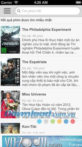 TimHD pour iOS 1.0.1 - Rechercher et regarder des films HD