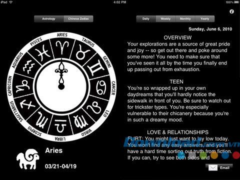 Horoscope for iPad 1.0.5 - Logiciel de prédiction quotidienne pour iPad