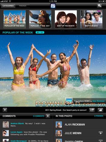 Pixable HD pour iPad - Application de recherche de photos et de vidéos Facebook