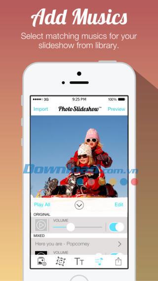 Foto-Diashow Kostenlos für iOS 1.0.1 - Entwerfen Sie eine Foto-Diashow auf iPhone / iPad