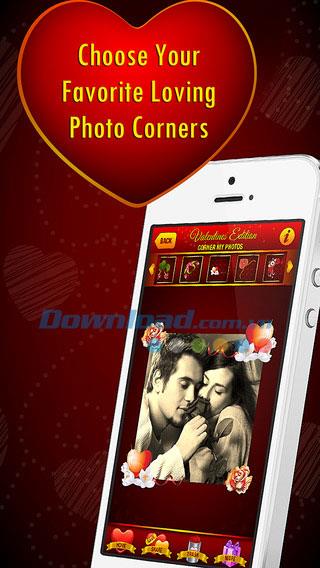 Ecke Meine Fotos - Valentines Edition für iOS 2.0 - Entwerfen Sie Valentine-Fotos auf iPhone / iPad