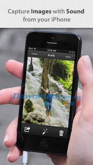 Appareil photo pikSpeak pour iOS 5.1 - Prenez des photos avec du son sur iPhone / iPad