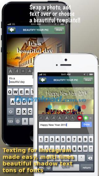 InstaTxtr Free pour iOS 1.1.0 - Retouche photo élégante sur iPhone / iPad