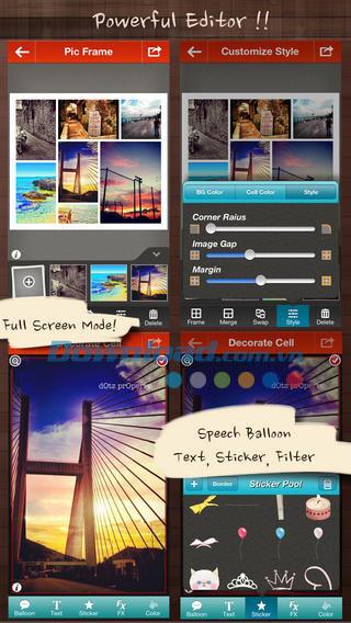 Frame Artist für iOS 3.2 - Beeindruckendes Collagen-Design auf iPhone / iPad
