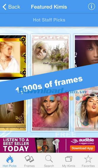 imikimi Photo Frames Free para iOS 3.0.0 - marcos de fotos y efectos en iPhone / iPad