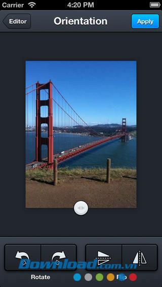 Procesamiento de imágenes para iOS 1.0: software de edición de fotografías