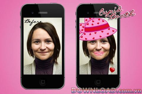 Cupid Booth für iOS - Foto-Deko-Software zum Thema Valentinstag