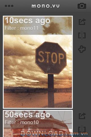 MonoVu pour iOS - Application d'édition de photos monochromes pour iPhone